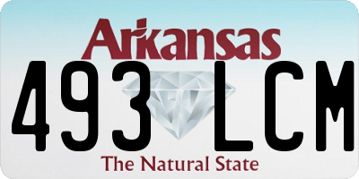 AR license plate 493LCM