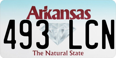 AR license plate 493LCN