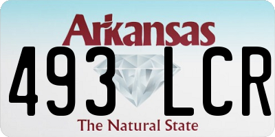 AR license plate 493LCR