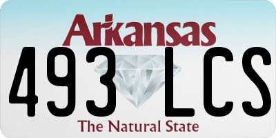 AR license plate 493LCS