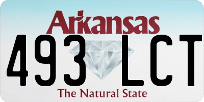 AR license plate 493LCT