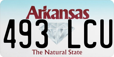 AR license plate 493LCU