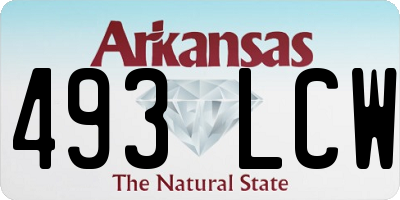 AR license plate 493LCW