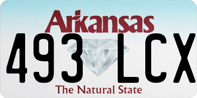 AR license plate 493LCX