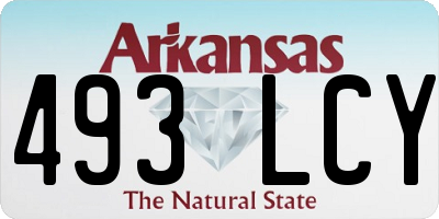 AR license plate 493LCY