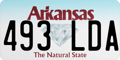 AR license plate 493LDA