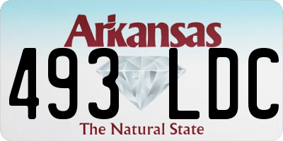 AR license plate 493LDC