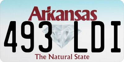 AR license plate 493LDI