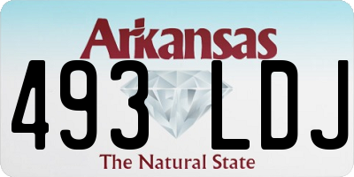 AR license plate 493LDJ
