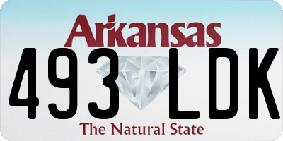 AR license plate 493LDK
