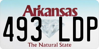 AR license plate 493LDP