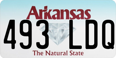 AR license plate 493LDQ