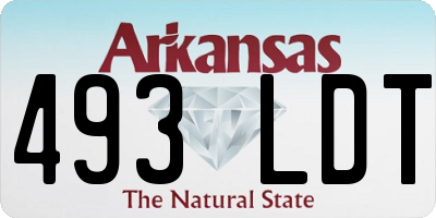 AR license plate 493LDT