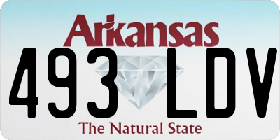 AR license plate 493LDV