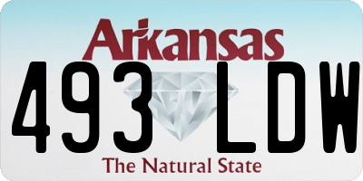AR license plate 493LDW