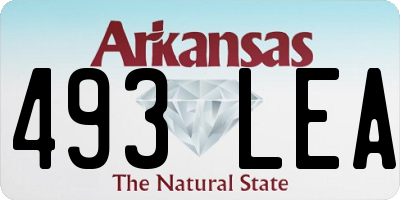 AR license plate 493LEA