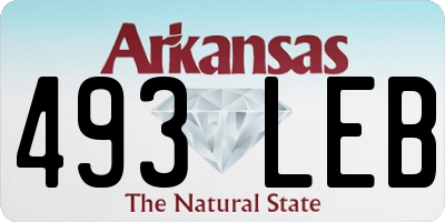 AR license plate 493LEB