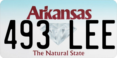 AR license plate 493LEE