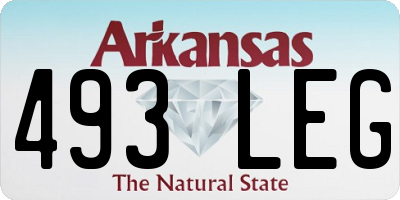 AR license plate 493LEG