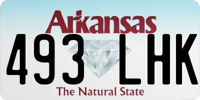 AR license plate 493LHK