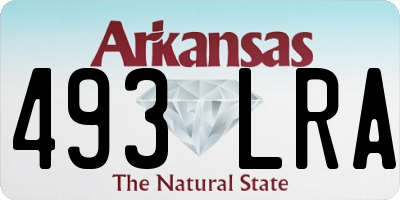 AR license plate 493LRA