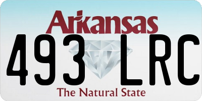 AR license plate 493LRC