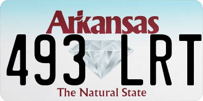 AR license plate 493LRT