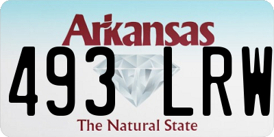 AR license plate 493LRW