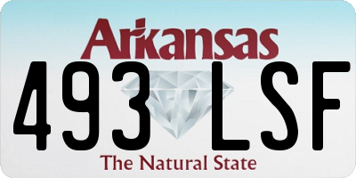 AR license plate 493LSF