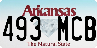 AR license plate 493MCB