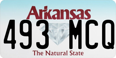 AR license plate 493MCQ