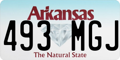 AR license plate 493MGJ