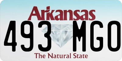 AR license plate 493MGO