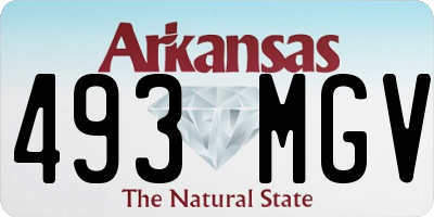 AR license plate 493MGV