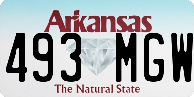 AR license plate 493MGW