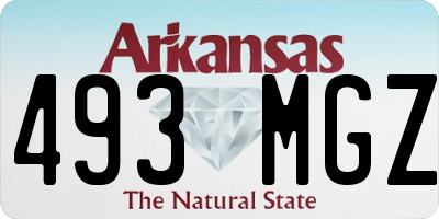 AR license plate 493MGZ
