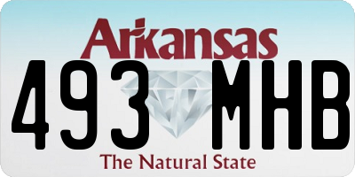 AR license plate 493MHB