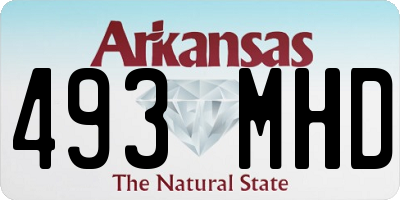 AR license plate 493MHD