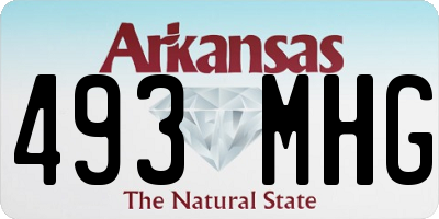 AR license plate 493MHG