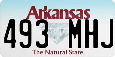 AR license plate 493MHJ