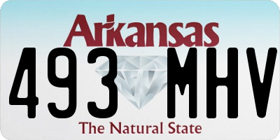 AR license plate 493MHV