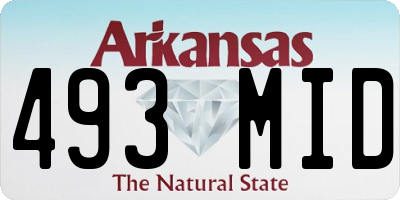 AR license plate 493MID