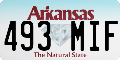 AR license plate 493MIF