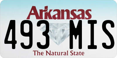 AR license plate 493MIS