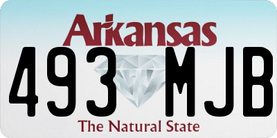 AR license plate 493MJB