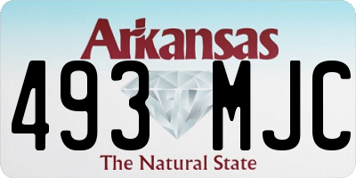 AR license plate 493MJC