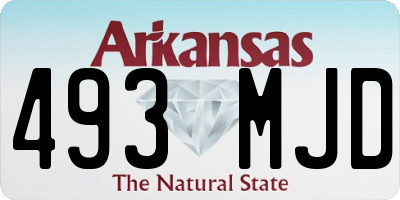 AR license plate 493MJD