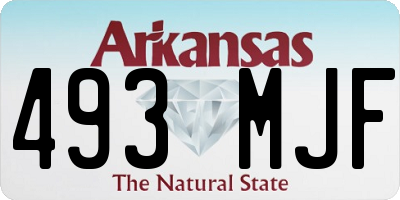 AR license plate 493MJF