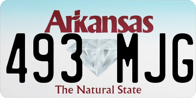 AR license plate 493MJG