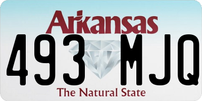 AR license plate 493MJQ